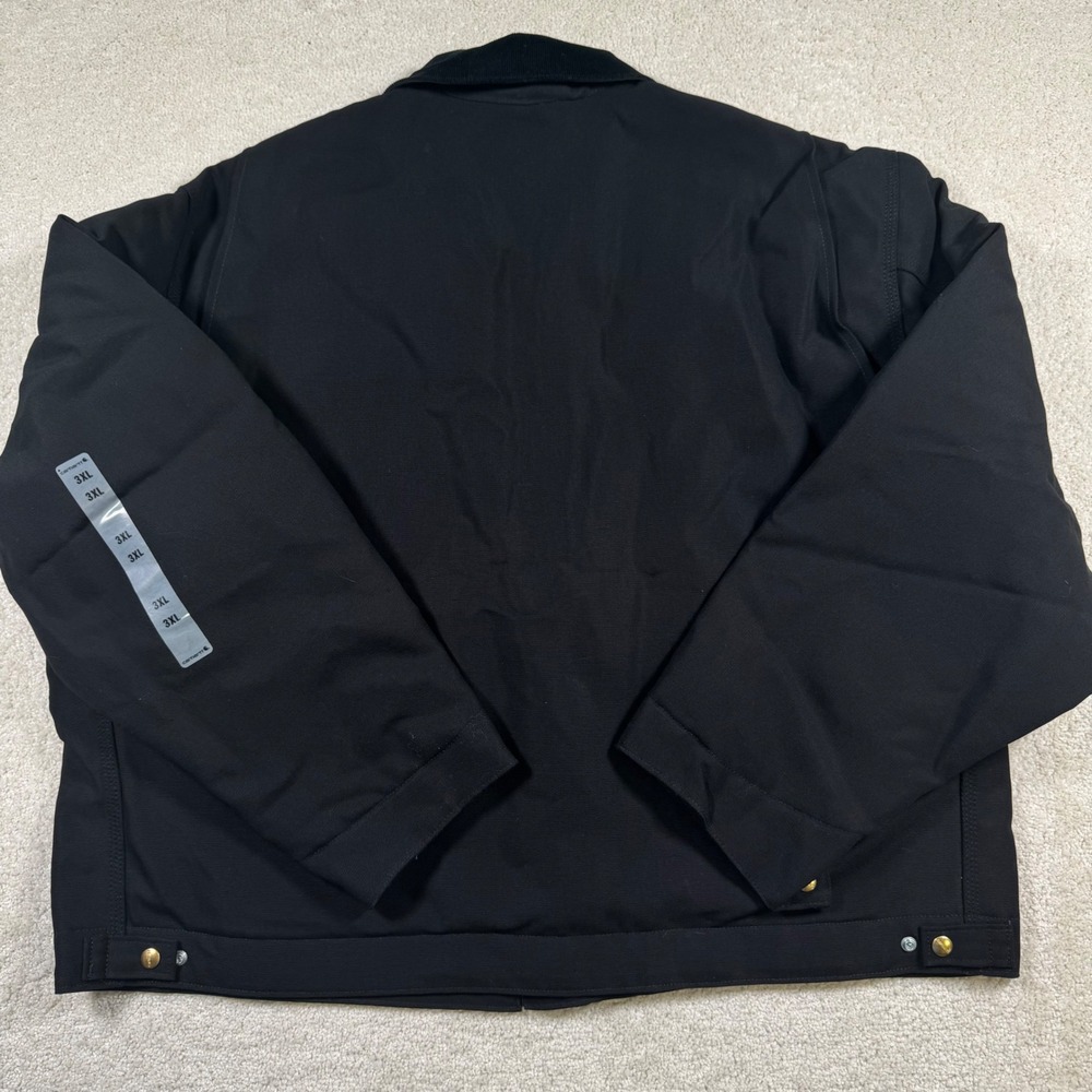 Carhartt J001 Detroit Jacket 3XL Mens Black Duck Canvas Blanket Lined USA Made - Picture 3 of 12